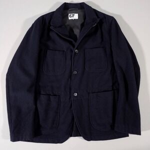 Engineered Garments Bedford Jacket Mens M Navy Blue Wool Patch Pocket Blazer